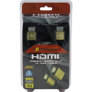 1.8 Metre 3D 4K Uyumlu 1.4 V Gold Yassı Örgülü Hdmı Kablo