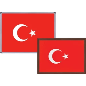 Türk Bayrağı (Alüminyum Çerçeve) 21 x 30