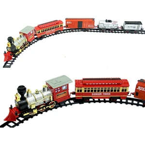 Sesli ve Işıklı Klasik Tren Seti - 22 Parça