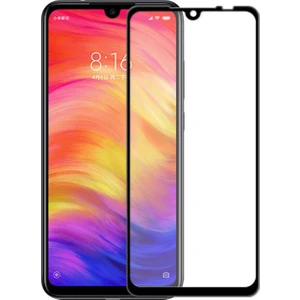 Xiaomi Redmi Note 7 Pro Tam Kaplayan Çerçeveli Tempered Ekran Koruyucu - Siyah
