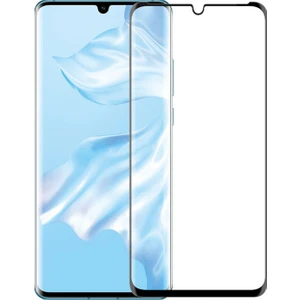 Huawei P30 Pro 3D Kavisli Full Ekran Tempered Glass Ekran Koruyucu - Siyah