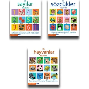 İlk Sayılar, Sözcükler Ve Hayvanlar Kitabım - 3 Kitap