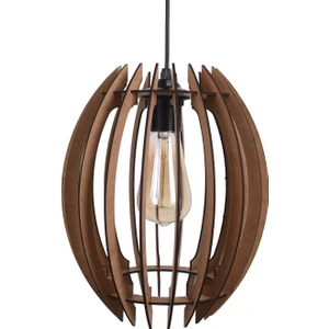 Tekli Sarkıt Plywood Ahşap Avize