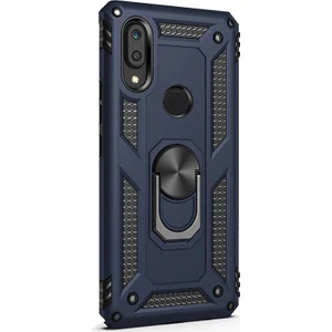 Huawei Y7 2019 Kılıf Vega Standlı Yüzüklü Mıknatıslı