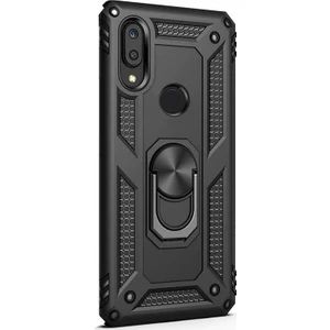 Huawei Y7 2019 Kılıf Vega Standlı Yüzüklü Mıknatıslı