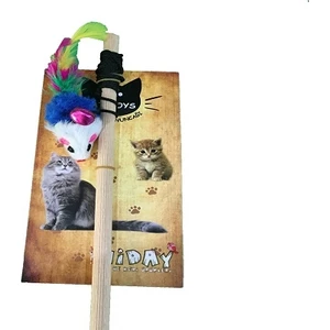 Kedi̇ Olta Oyuncaği 40 cm Fareli̇ Zi̇lli̇