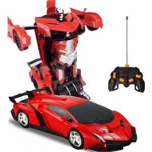 Beyazkuş Ticaret Uzaktan Kumandalı Şarjlı Robota Dönüşen Oyuncak Araba Ferrari