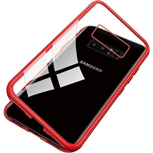 Sm Galaxy S10E Mıknatıslı 360 Koruma Arkası Cam Metal Frame Kılıf