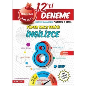 Nartest Yayınevi 8. Sınıf Nar İngilizce 12 Deneme Sınavı (7 Sarmal + 5 Genel)