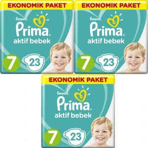 Aktif Bebek Ekonomik Paket 7 Numara 23 x 3=69 Adet Bez