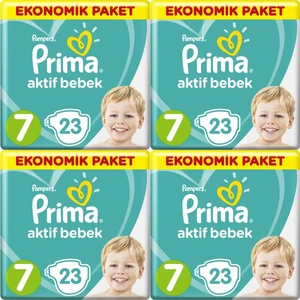 Aktif Bebek Ekonomik Paket 7 Numara 23 x 4=92 Adet Bez