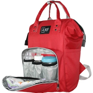 Anne Bebek Bakım Sırt Çantası Fonksiyonel Su Geçirmez Çanta Kırmızı