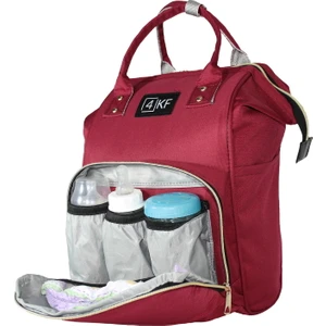 Anne Bebek Bakım Sırt Çantası Fonksiyonel Su Geçirmez Çanta Bordo