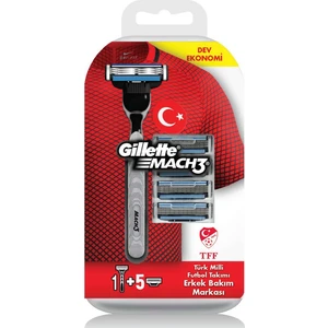 Mach3 Milli Takım Özel Paketi Tıraş Makinesi + 4'lü Tıraş Bıçağı + 200 ml Tıraş Jeli + Seyahat Çantası
