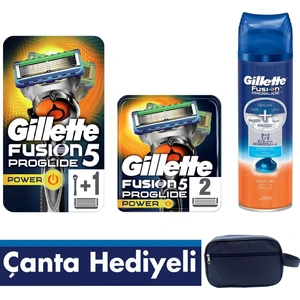 Fusion Proglide Flexball Power Tıraş Makinesi + 2'li Power Yedek + 200 ml Tıraş Jeli + Seyahat Çantası