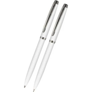 Tükenmez Kalem Seti 2 Adet Beyaz Renkli Kristal Kutuda Modern Tasarım