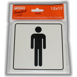 PassPano Pvc Foam  Levha BAY WC Sembol 12 x 12 cm