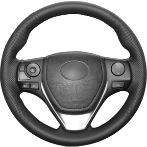 Toyota Corolla 2013-2018 Siyah Deri Direksiyon Kılıfı (TO-007)