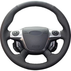 Ford Focus 3 2012-2014 Siyah Deri Direksiyon Kılıfı (FO-006)