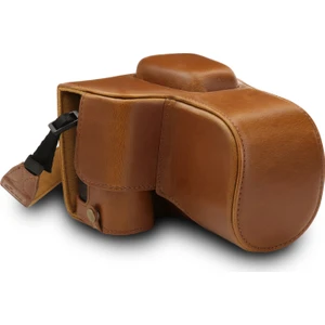MegaGear Nikon D3500 Suni Deri Kamera Çantası