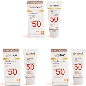 DermaDerm Güneş Kremi Spf 50 | Yüksek Uva/uvb Koruma | Yeni Üretim 100 gr 3 Adet