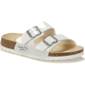 8-00111-50-3 Beyaz Kadın Deri Terlik