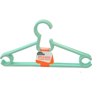 OMAK® Plastik Elbise Askısı 6'Lı