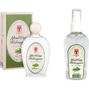 Tari̇ş Cam Şi̇şe Yeşil Çay Kolonyası 200 ml ve Sprey Yeşil Çay Kolonyasi 80 ml Set