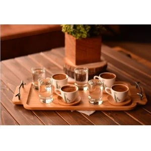 Lachi Metal Kulplu Tepsi Büyük 50X21X4 cm