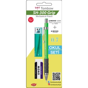 SH 300 Grip Mekanik Kurşun Kalem 07 mm Neon Yeşil Okul Seti GR56