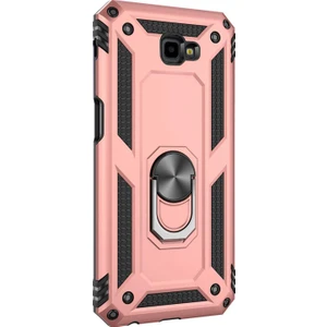 Samsung Galaxy J4 Plus Kılıf Military Ring Holder Rose Gold