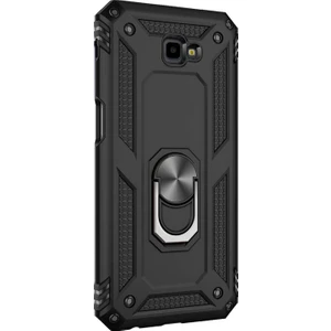 Samsung Galaxy J4 Plus Kılıf Military Ring Holder Siyah