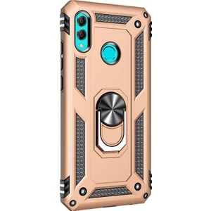 Huawei Honor 10 Lite Kılıf Military Ring Holder Gold