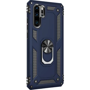 Huawei P30 Pro Kılıf Military Ring Holder Lacivert