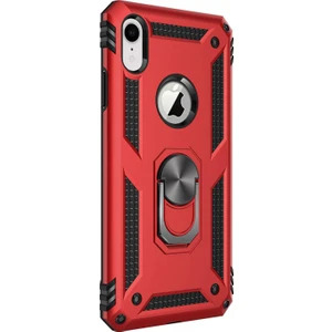 Apple iPhone Xr Kılıf Military Ring Holder Kırmızı