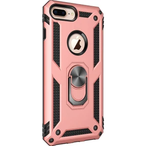 Apple iPhone 8 Plus Kılıf Military Ring Holder Rose Gold