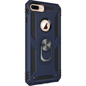 Apple iPhone 8 Plus Kılıf Military Ring Holder Lacivert