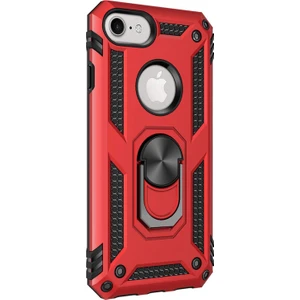Apple iPhone 6 Plus Kılıf Military Ring Holder Kırmızı