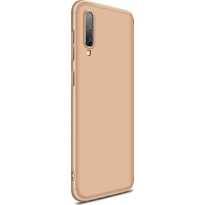 Samsung Galaxy A50 Kılıf Double Dip 360 Protective Gold