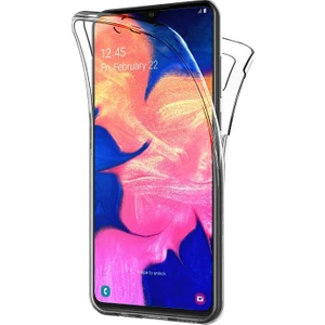 Samsung Galaxy A10 Kılıf 6 Tarafı Tam Full Koruma 360 Clear Soft Şeffaf