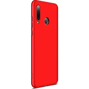 Huawei P30 Lite Kılıf Double Dip 360 Protective Kırmızı