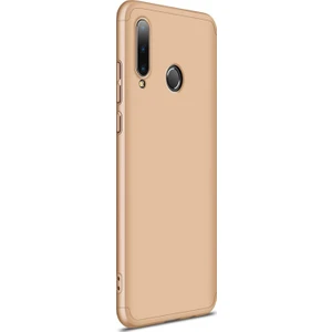 Huawei P30 Lite Kılıf Double Dip 360 Protective Gold