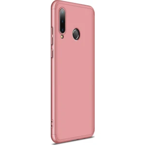 Huawei P30 Lite Kılıf Double Dip 360 Protective Rose Gold