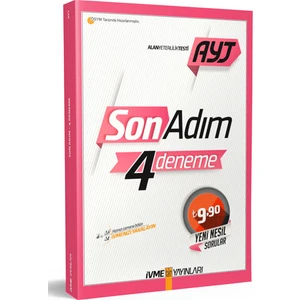 İvme Yayınları ÖSYM Tarzında AYT Son Adım 4 Deneme Sınavı Seti