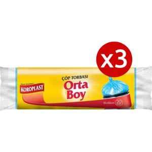 Çöp Torbası 55X60CM Orta Boy x 3' lü