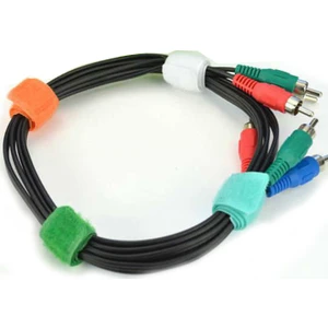 Kablo Düzenleyici Renkli VGA Aux Hdmı Elektrik Kablosu Cırt Cırt Kablo Bağı 18'li