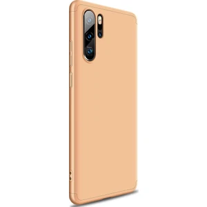 Huawei P30 Pro Kılıf Double Dip 360 Protective Gold