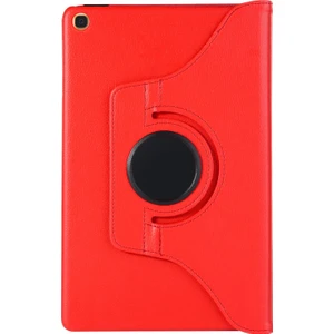 Samsung Galaxy Tab A 10.1'' T510 Kılıf 360 Rotating Stand Deri Kırmızı
