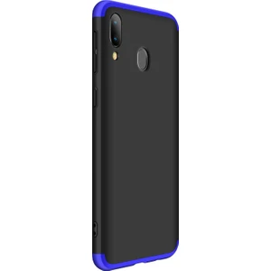 Samsung Galaxy A30 Kılıf Double Dip 360 Protective Siyah Mavi
