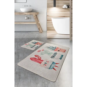 Chilai Home Happy Cactus Djt 2 Li Set Banyo Halısı, Paspas